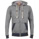 Brave Soul Men's Province Zip Through Hoody - Denim - S - Denim Afbeelding 1