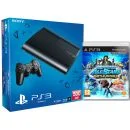 PS3: New Sony PlayStation 3 Slim Console (500 GB) - Black - Includes PlayStation All Stars Battle Royale Afbeelding 1