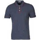 Original Penguin The Earl Poloshirt met Verkorte Kraag voor Heren - Marineblauw - S - Navy blauw Afbeelding 1