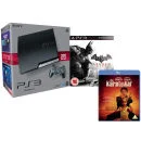 Playstation 3 PS3 Slim 320GB Console: Bundle (Includes Batman Arkham City And Karate Kid 2010 Blu-ray) Afbeelding 1
