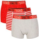 Ecko Men's 3-Pack Boxers - Grey/Red