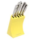 Morphy Richards Accents 5 Piece Knife Block Set - Yellow Afbeelding 1
