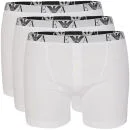Emporio Armani Men's Button Fly 3-Pack Boxers - White - S - Wit Afbeelding 1