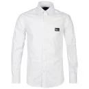 Le Breve Men's Italy Long Sleeved Shirt - White - S - Wit Afbeelding 1