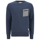 Boxfresh Men's Halle Sweatshirt - Navy Marl - S - Blauw Afbeelding 1