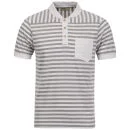 Boxfresh Men's Kacia2 Yarn Dyed Stripe Summer Polo - White - XS - Wit Afbeelding 1