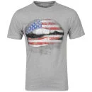 Cinch Men's Lips Photo Print T-Shirt - Grey Marl - S - Grijs Afbeelding 1