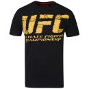 UFC Men's Wrap T-Shirt - Black/Yellow - S - Black/Yellow Afbeelding 1