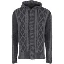 Ringspun Men's Panamint Cable Cardigan - Oatmeal Marl - S - Oatmeal Marl Afbeelding 1