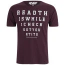 Xplicit Men's Read This T-Shirt - Wine - S - Burgundy Afbeelding 1