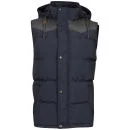 Brave Soul Men's Cyber Gilet - Navy/Charcoal - S - Navy/Charcoal Afbeelding 1