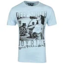 Ringspun Men's Photo Print Thirsty T-Shirt - Pale Blue - S - Pale Blue Afbeelding 1