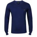 Bench Men's Unbeatable V-Neck Knit - Blue Depths - S - Blue Depths Afbeelding 1