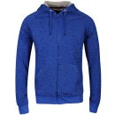 Brave Soul Men's Blur Printed Zip Through Hoody - Royal Blue - S - Royal Blue Afbeelding 1