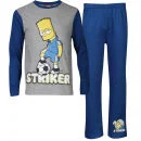 The Simpsons Boys' Striker Pyjama Set - Grey Marl/Blue - 98/104 (3-4 jaar) - Grey Marl/Blue Afbeelding 1