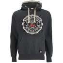 Crosshatch Men's Heyton Printed Hoody - Charcoal Marl - S - Grijs Afbeelding 1