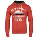Jack & Jones Men's Mountain Hooded Sweatshirt - Red - S - Rood Afbeelding 1