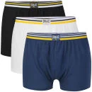 Everlast Mens 3-Pack Boxers - Marineblauw/Zwart/Wit - S - Navy/Black/White Afbeelding 1