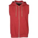 Brave Soul Mouwloze Colombob Herentrui met Capuchon - Rood - S Afbeelding 1