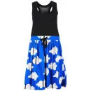 nümph Womens Vibe Cloud Print Dress - Wham Blue - L - Blauw Afbeelding 1