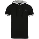 Brave Soul Men's Native Hooded Pique Polo Shirt - Black - S - Zwart Afbeelding 1