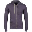 Brave Soul Men's Adriane Hooded Zip Through Sweatshirt - Purple - S - Paars Afbeelding 1