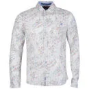 Pepe Men's Abalones Floral Long Sleeved Shirt - Blue Multi - M - Blue Multi Afbeelding 1