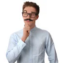 Moustache Themed Glasses Afbeelding 1