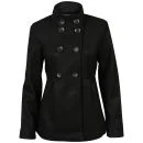 Brave Soul Women's Iark Funnel Neck Coat - Black - 8 - Zwart Afbeelding 1