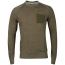 Boxfresh Men's Halle Utility Crew Sweatshirt - Fir Green - S - Fir Green Afbeelding 1
