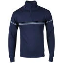 Cutting Edge Men's Wiltshire Half Zip Neck Knit - Dark Denim - S - Dark Denim Afbeelding 1