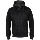 Brave Soul Men's Syndromewool Hooded Jacket - Black - M - Zwart Afbeelding 1
