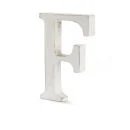 Nkuku Distressed Mango Wood Letters - Distressed White - F (15cm) Afbeelding 1
