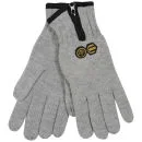 Crosshatch Men's Zipline Knitted Gloves - Light Grey Marl/Black - One size - Light Grey Marl/Black Afbeelding 1
