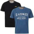Slazenger Men's 2-Pack T-Shirts - Airforce/Navy - S - Airforce/Navy Afbeelding 1