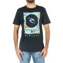 Rip Curl Men's Tropical Paradise Short Sleeve T-Shirt - Black - S - Zwart Afbeelding 1