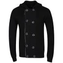 Brave Soul Men's Knitted Double Breasted Cardigan - Black - S - Zwart Afbeelding 1