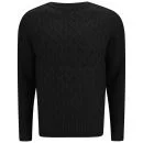 Soul Star Men's Athens Cable Knit Jumper - Black - S - Zwart Afbeelding 1