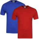 Nike Men's Short Sleeved T-Shirt Royal/Scarlett 2-Pack - S - Royal/Scarlett Afbeelding 1