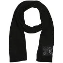 Crosshatch Men's Plush Knitted Rib Scarf - Black Afbeelding 1