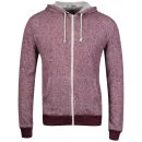 Brave Soul Men's Isaac Zip Through Hoody - Burgundy - S - Burgundy Afbeelding 1