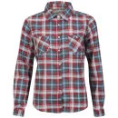 Brave Soul Women's Judy Check Shirt - Grey/Ecru/Pink - XS - Grey/Ecru/Pink Afbeelding 1