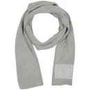 Crosshatch Men's Plush Knitted Rib Scarf - Grey Marl Afbeelding 1