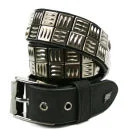 Lowlife Men's Grip Metal Belt - Black/Gunmetal - S - Black/Gunmetal Afbeelding 1