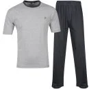 Pierre Cardin Men's Plain Loungewear - Grey - S - Grey Top/Dark Grey Pants Afbeelding 1