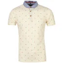 Brave Soul Men's Empire Polo Shirt - Ecru - S - Ecru Afbeelding 1