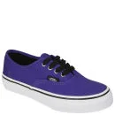 Vans Kids' Authentic Canvas Trainers - Dark Purple/True White - 1 - Dark Purple/True White Afbeelding 1