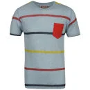 Osaka Men's Striped T-Shirt - Sky - S - Sky Afbeelding 1