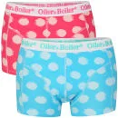 Oiler & Boiler Mens 2-Pack Boxer Shorts - Polka Dots - S - Multi Afbeelding 1