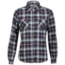 Brave Soul Women's Judy Check Shirt - Grey/Blue/Ecru - XS - Grey/Blue/Ecru Afbeelding 1